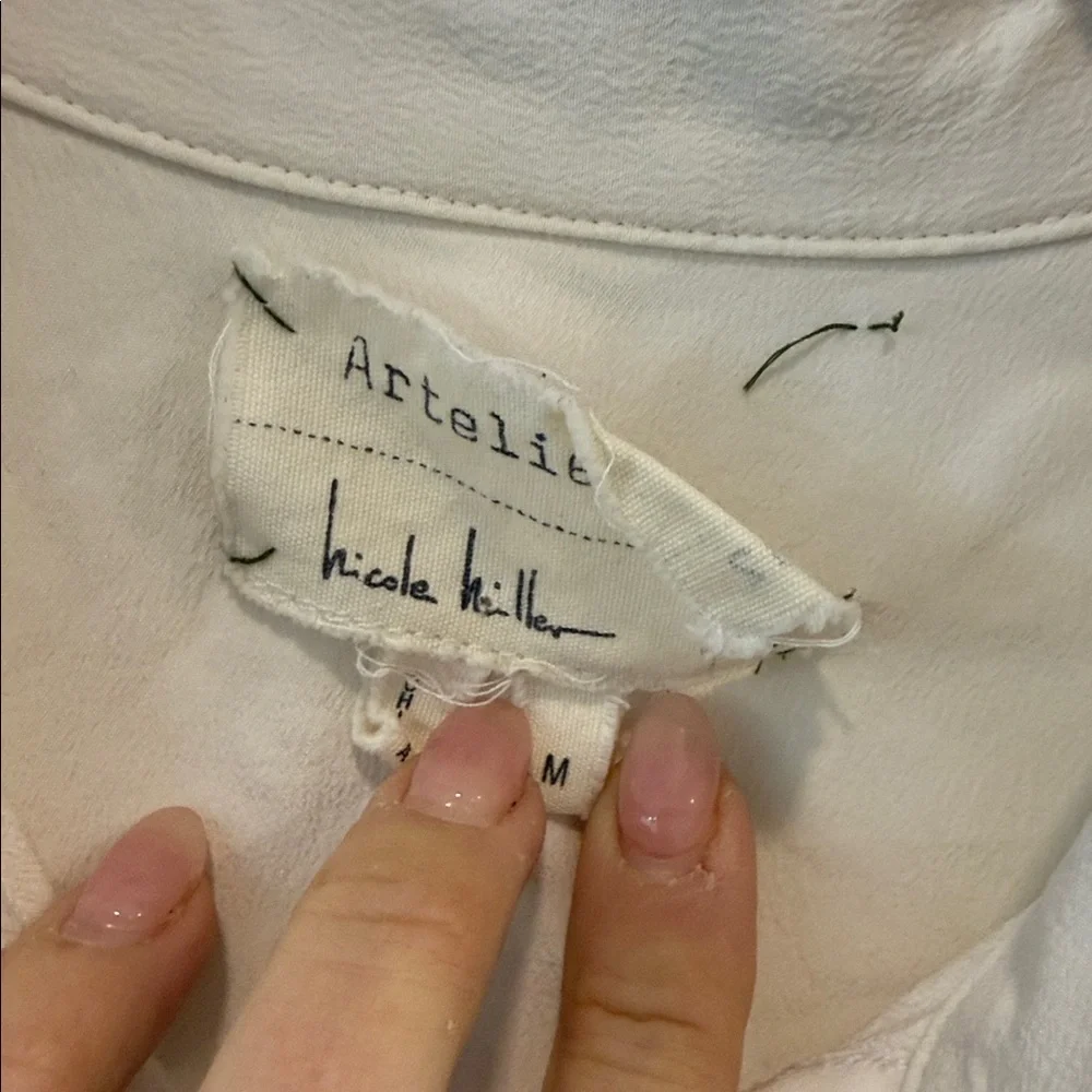 Artelier by Nicole Miller White Top size medium - Picture 2 of 7